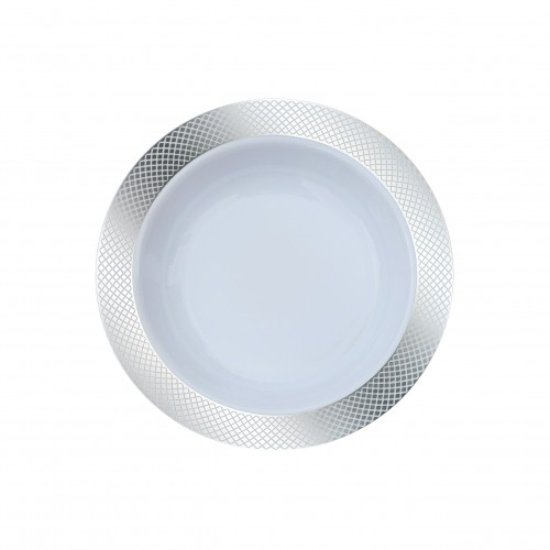 Crystal - 10 Elegant Silver Soup Bowls 400ml / 13.5oz