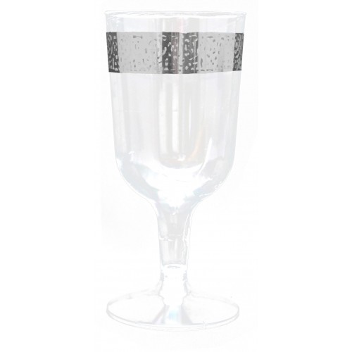 Inspiration - 10 Elegant Silver Wine Glasses 180ml / 6oz