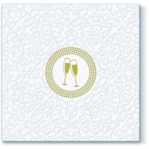 20 Napkins Inspiration Icon Cheers Gold - 33x33cm / 13x13inch 3 ply