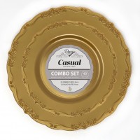 Casual - 40 Elegant Gold Plate Set 