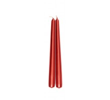 8 Elegant Red Candles 24cm / 9.5inch