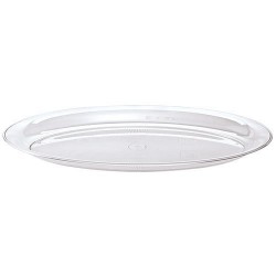 Elegant Transparent Oval Serving Tray Medium