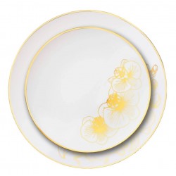 Orchid - 32pc Elegant White/Gold Plate Set