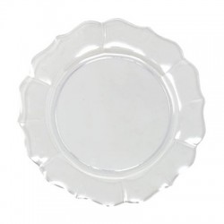 Scallop - 10 Elegant Transparent Dessert Plates 19cm / 7.5inch