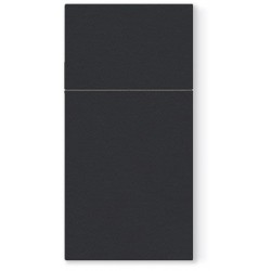 50 Pocket Napkins Airlaid Unicolor Black