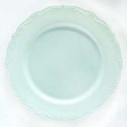 Casual - 10 Elegant Turquoise Dinner Plates 26cm / 10inch