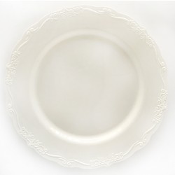 Casual - 10 Elegant Cream Dessert Plates 19cm / 7.5inch