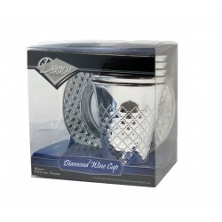Diamond - 5 Elegant Silver Wine cups and saucers 150ml / 5oz