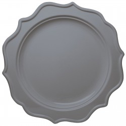 Festive - 12 Party Silver Dinner Plates 24cm / 9.5inch