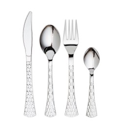 Glamour - 80pc Elegant Silver Cutlery Set 