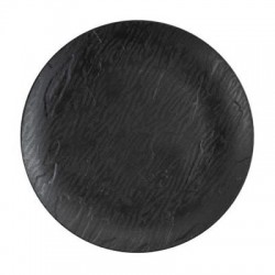 Mahogany - 10 Elegant Black Dinner Plates 23cm / 9inch
