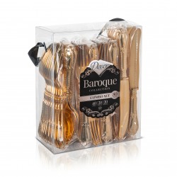Baroque - 80pc Elegant Rose Gold Cutlery Set 