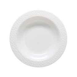 Hammered - 10 Elegant White Soup Bowls 400ml / 13.5oz