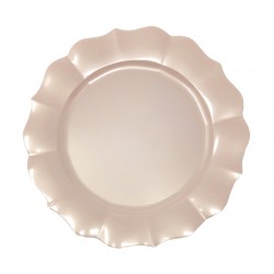 Scallop - 10 Elegant Pearl Pink Dessert Plates 19cm / 7.5inch