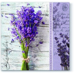 20 Napkins Lavender Bouquet Purple - 33x33cm / 13x13inch 3 ply