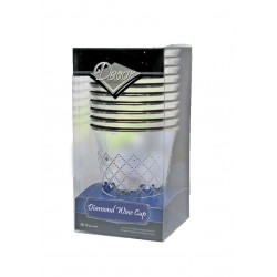 Diamond - 10 Elegant Silver Wine Cups 150ml / 5oz